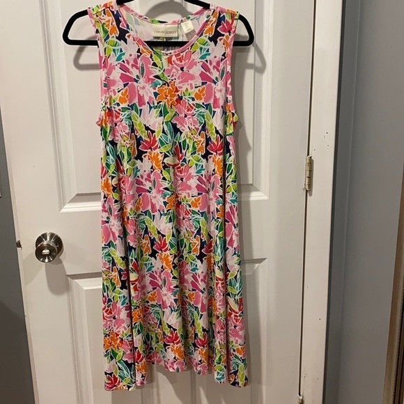 Cynthia Rowley Stretchy Floral Flowy Tank Dress EUC - Picture 1 of 8
